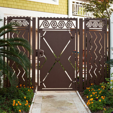 Custom designed & fabricated gates with wave motif