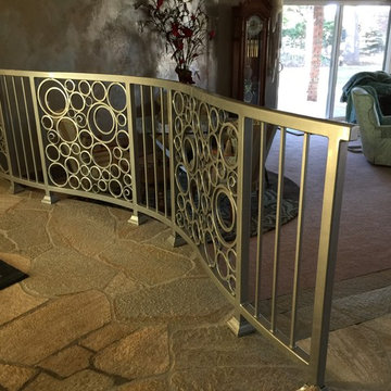 Custom Designed Iron Handrail with Circle motif