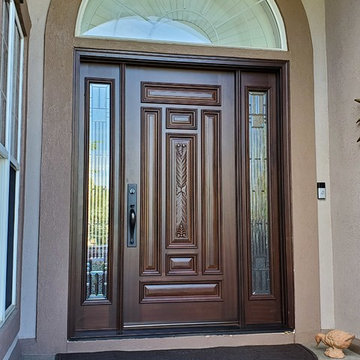Custom front door- solid Mahogany