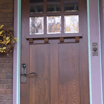 Custom Front Door - White Oak Craftsman Style