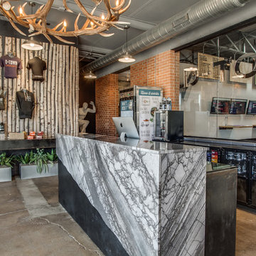 Custom Grigio Italia Marble Desk