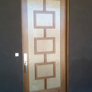 Custom Modern Entry Door Maple & Mahogany