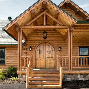 Custom Northern Maine Log Home Estate