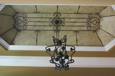 Custom Painted Foyer Tray Ceiling
