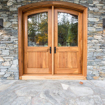Custom Solid Wood Double Ashby Entry Doors