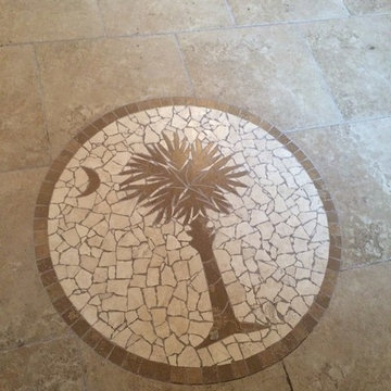 Custom South Carolina foyer mosaic tile