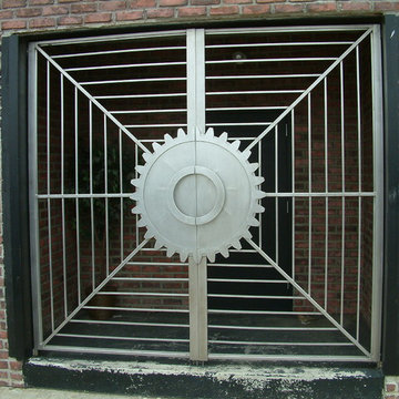 Custom stainless steel entry gate