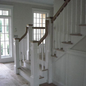 Custom staircase, with recessed panel posts