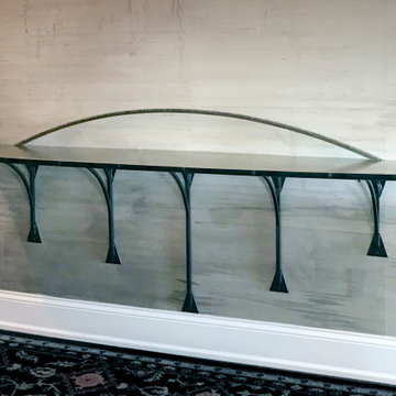 Custom Wall-Mounted Entry Table - view from kitchen