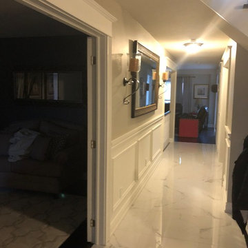 Custom Wall Pannels and Marble Flooring
