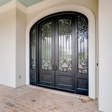 Custom Wrought Iron & Glass Doors