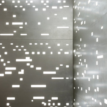 Detail showing reflections of Duke Ellington inspired light panels.