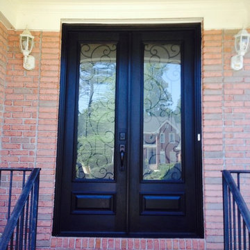 Door and sidelight transformed to double door