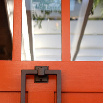 Door hardware close up