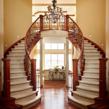 double curved stairs
