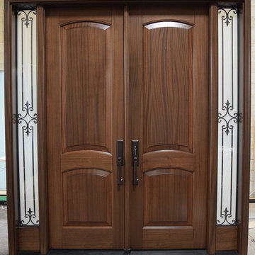Double Door- 2 Panel Mahogany