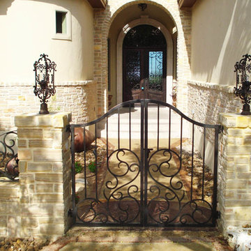 Double Door Iron Gate and Decorative Fence