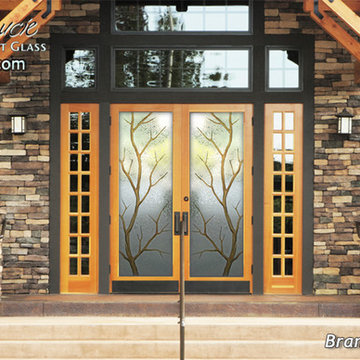 Double Entry Glass Doors – Branch Out I in Color