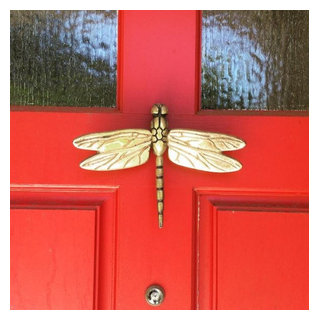 Dragonfly Door Knocker, Brass - MH1011 - Modern - Entrance - Providence -  by Michael Healy Designs