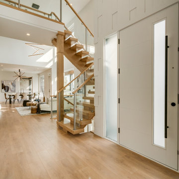 Eagle Mountain Modern Entry with Floating Staircase