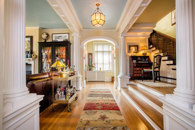 Example of an eclectic entryway design in Other