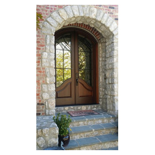 Elliptical Double Entry With Wrought Iron - Transitional - Entry ...