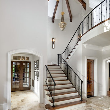 Entrance Stairs & Turret  - Mike Ford Custom Homes - Witherspoon Parade Model