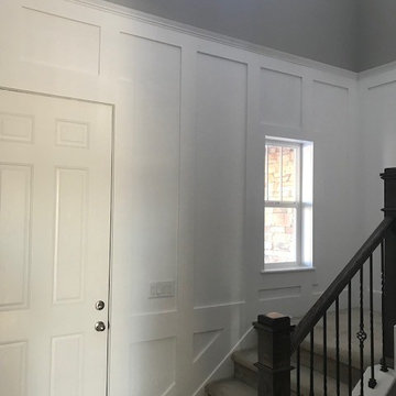 entry and stair wainscoting