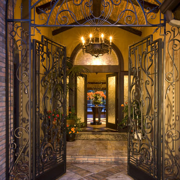 Entry Courtyard with hand forged Iron work sets the stage!