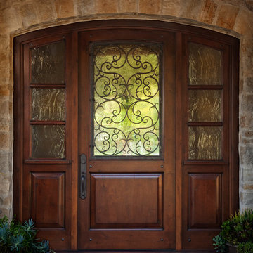 Entry Door with Wrought Iron