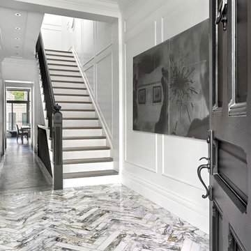 Entry Foyer & 19th Century Staircase Renovation