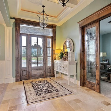 Entry + Foyer - The Party Palace - Custom Ranch on Acreage