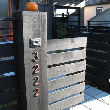 entry gate and fence