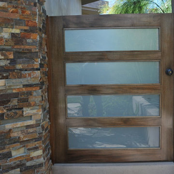 Entry Gate - Four Light Mahogany Finish