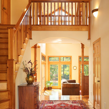 Entry Hall, Stair and Bridge frame panoramic view