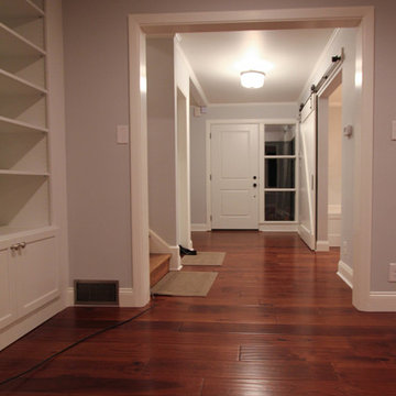 Entry Hallway with Hand Scraped Wood Flooring