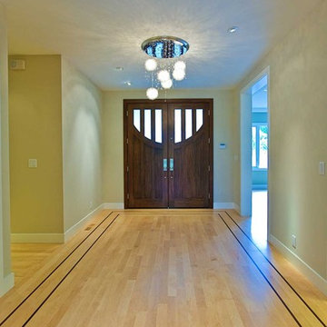 Entry, hardwood floors, double doors