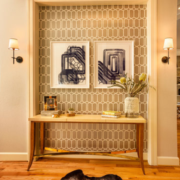 Entry Niche Remodel with Accent Wallpaper