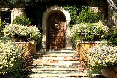 Tuscan single front door photo in Orange County