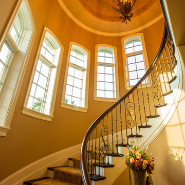 Entry Way With Spiral Staircase of Private Residence in Indian Hill, Ohio