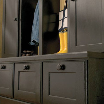 Entryway Boot Benches and Mudroom Lockers