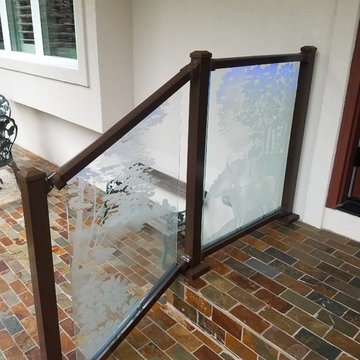 Etched Glass Rails
