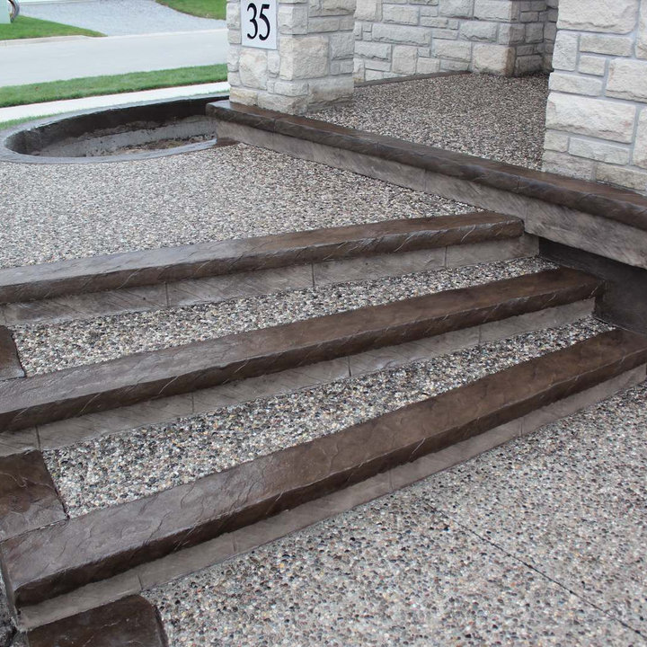 Exposed Aggregate Concrete Steps Photos & Ideas Houzz