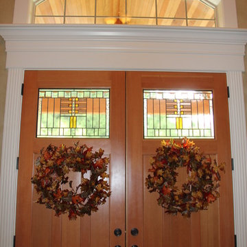 Fall Wreaths on Interior Front Doors