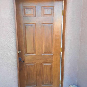 Faux Finish on Metal Painted Door