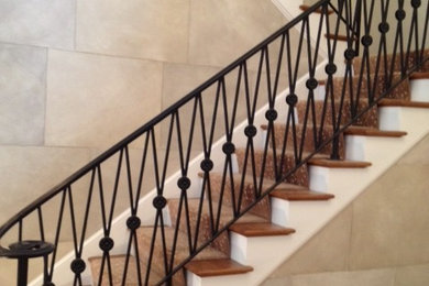 Design ideas for a medium sized classic staircase in Miami.