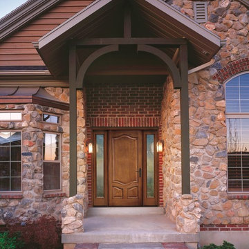Fiber-Classic Mahogany Collection door and sidelites