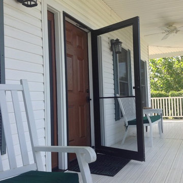 Fiberglass entry door with a cherry stain in Carroll Ohio