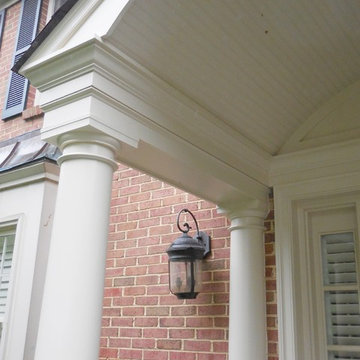 Formal Entry Portico with Stone Landing and Walkway