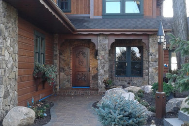 This is an example of a rustic entrance in Minneapolis.